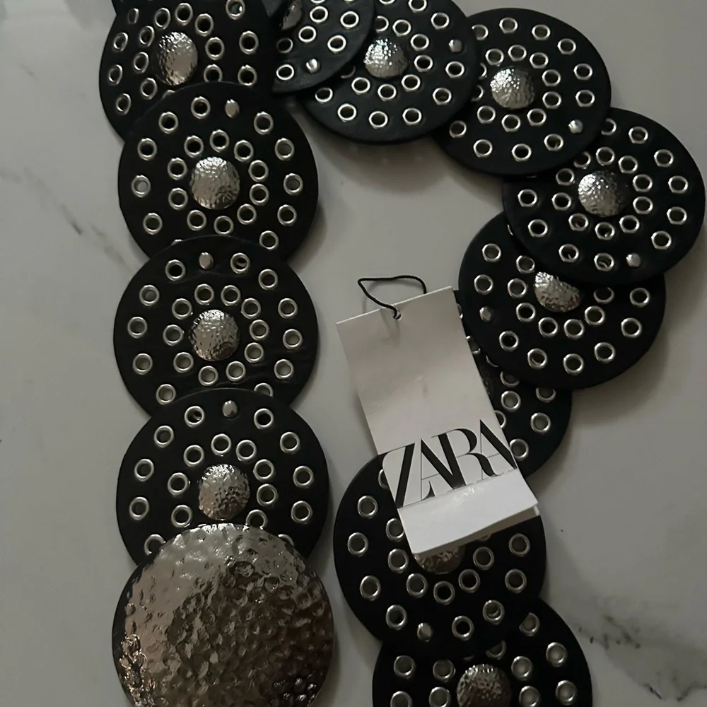 Zara Black and Silver Statement Belt